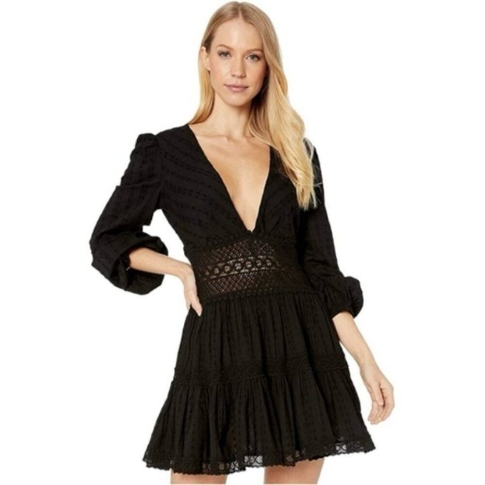 Free People The Delightful Dress Mini Crochet 0 XS Rush Wedding Guest Party